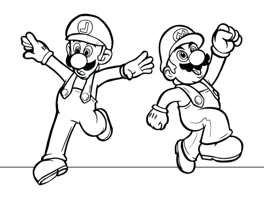 1000x754 Super Mario Bros Coloring Pages Brother Coloring Pages Super Bros