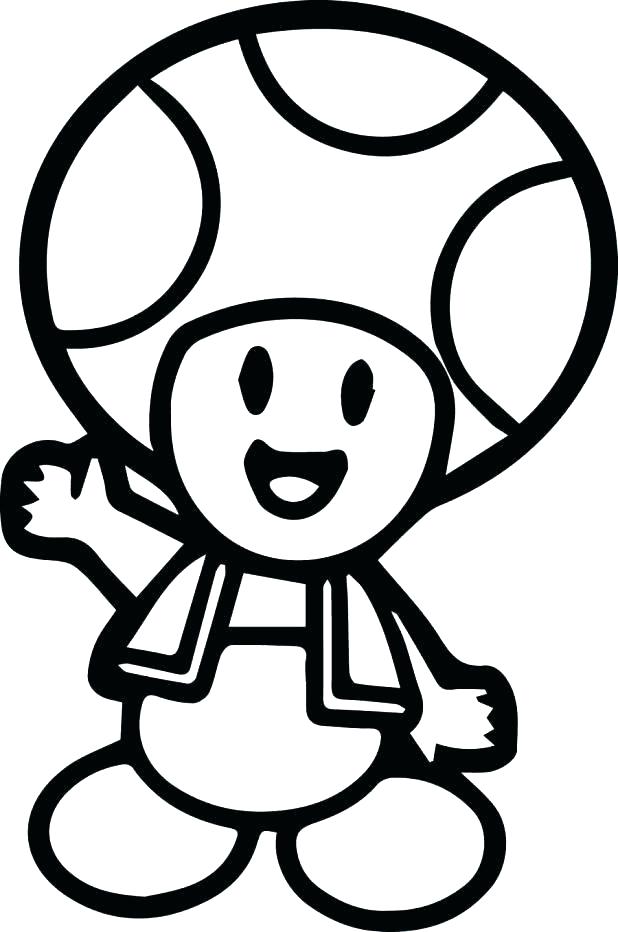 618x932 Toad Coloring Pages From Super Mario Print And Page Sizable Out