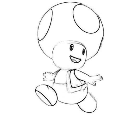 530x441 Toad Mario Coloring Pages Kids