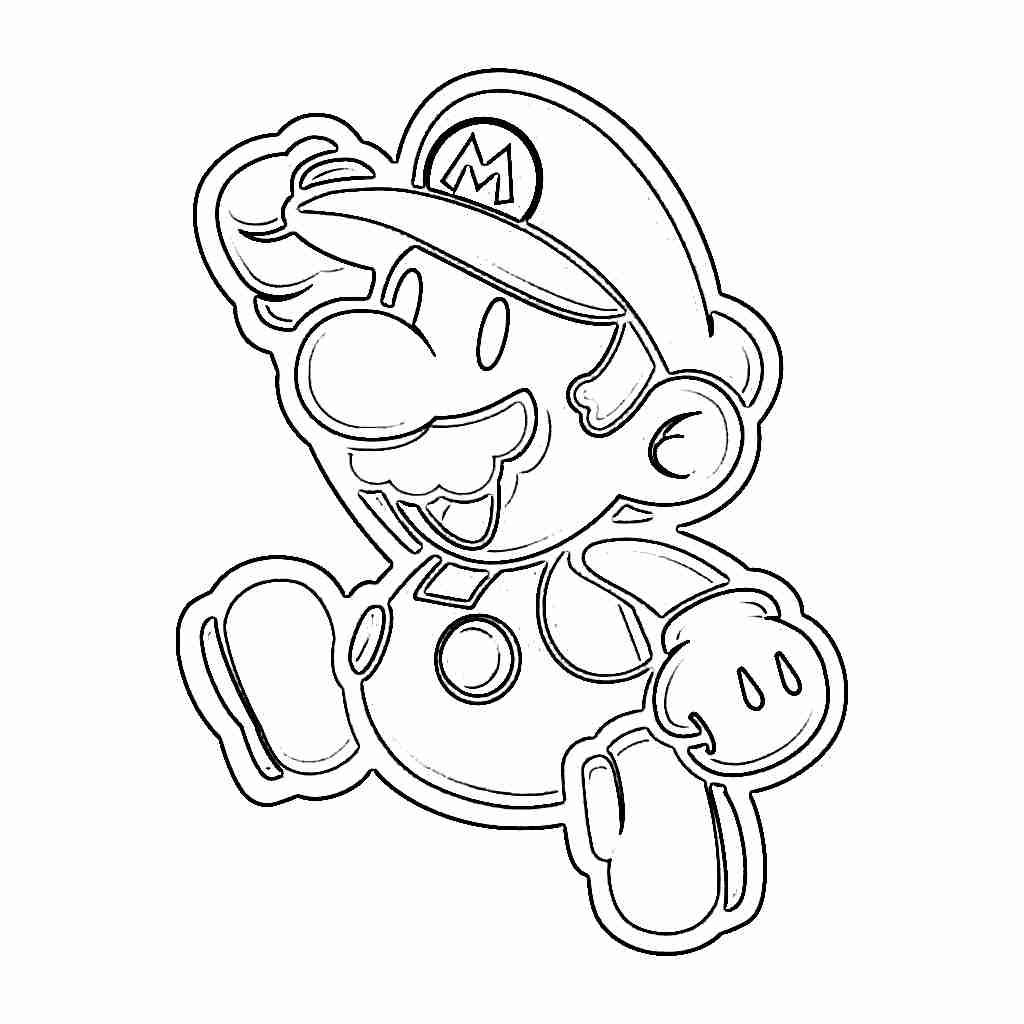 1024x1024 Super Paper Mario Coloring Pages Noticeable Olegratiy