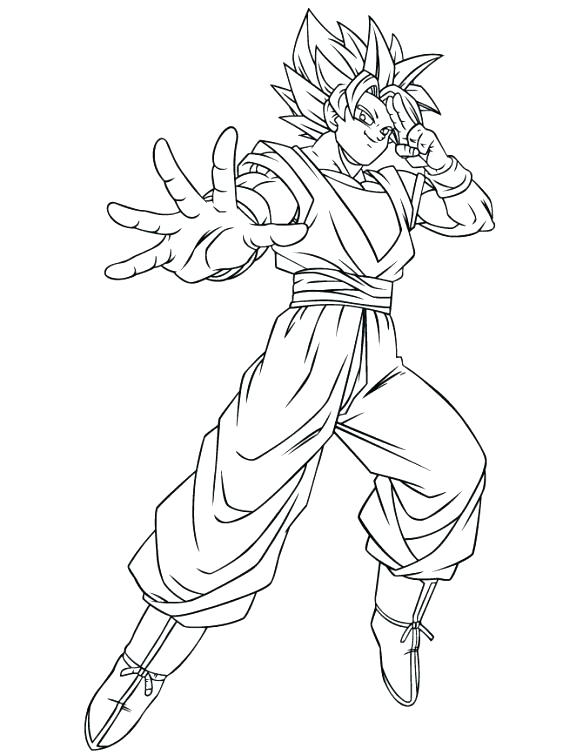 583x755 Dragon Ball Z Coloring Pages Goku Super Saiyan 4 Coloring Sheets