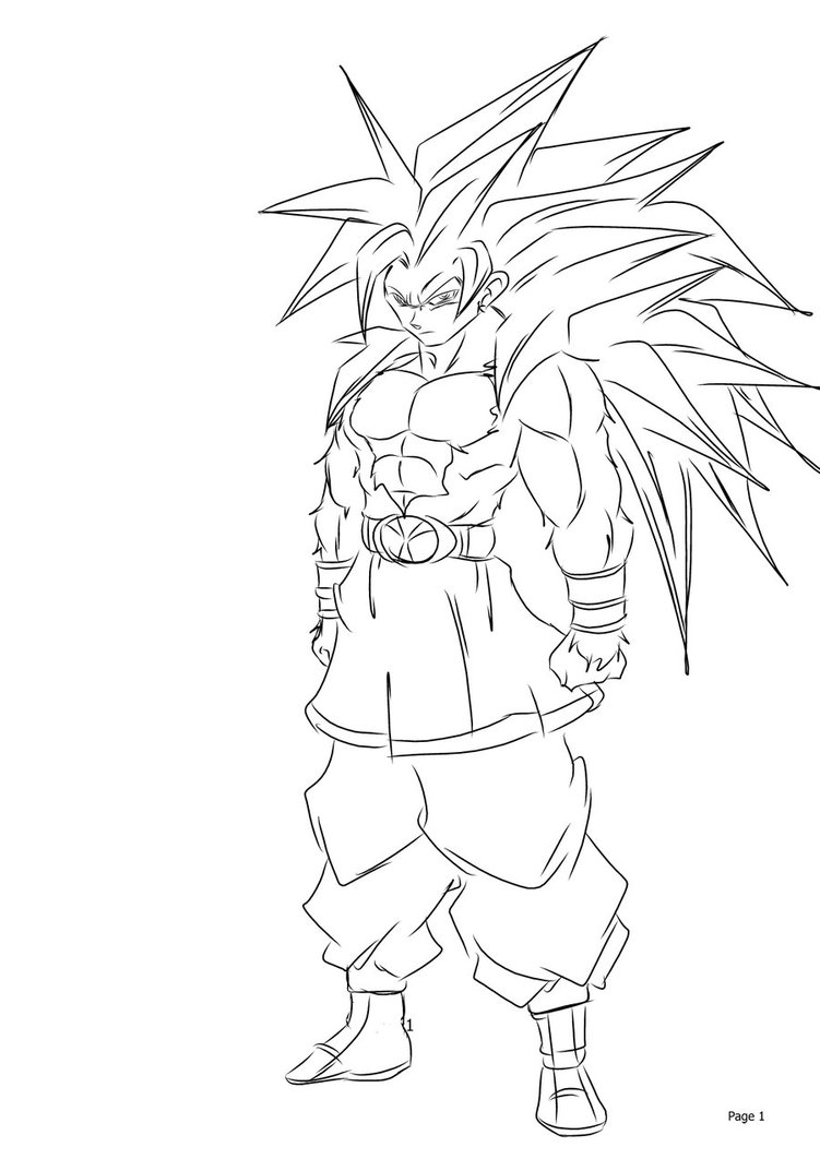 751x1062 Goten Super Saiyan Coloring Pages Download And Print For Free