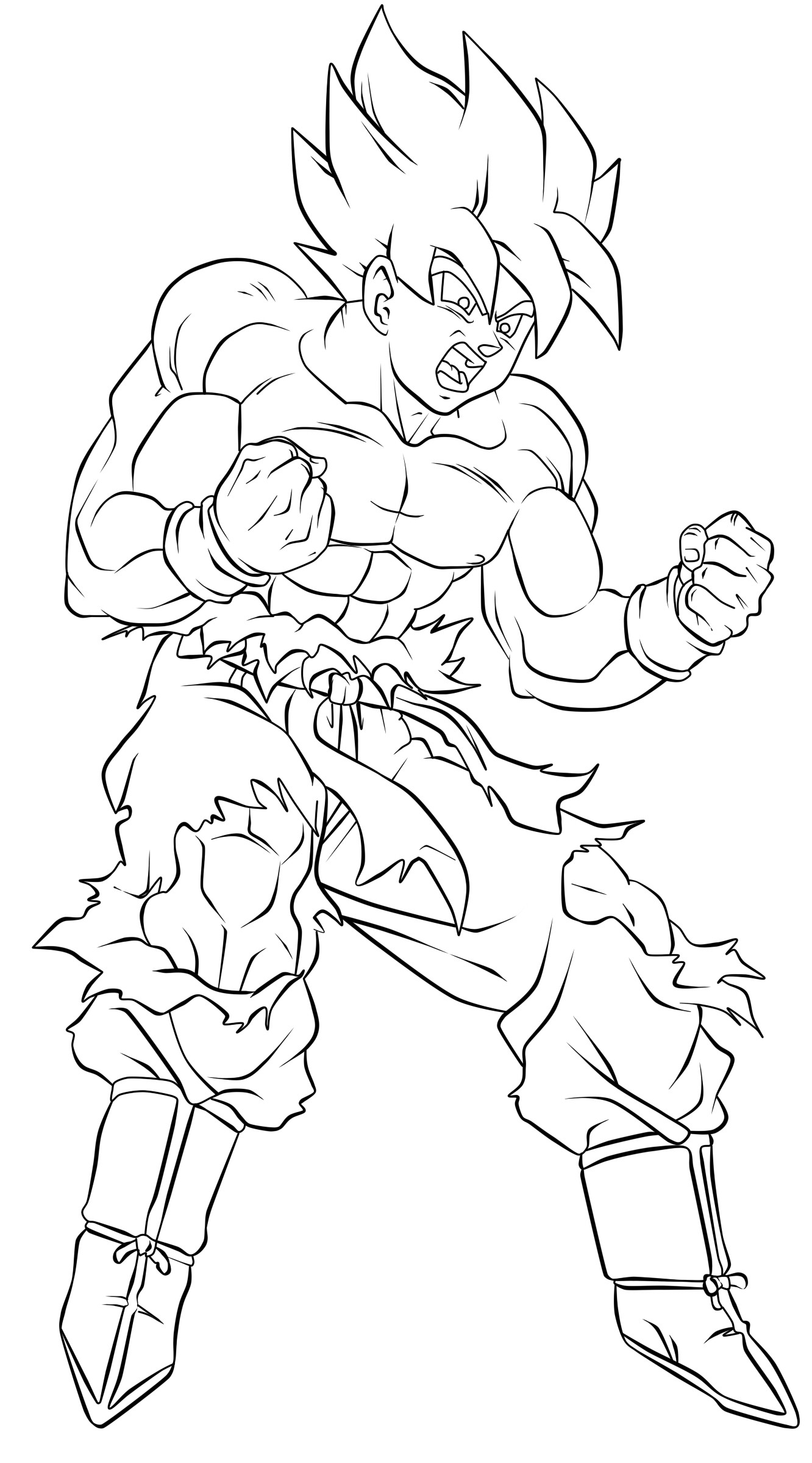 1332x2397 Dragon Ball Z Super Saiyan Coloring Pages Best Of Goku Ssj