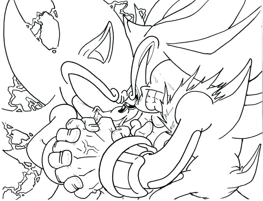 Super Shadow The Hedgehog Coloring Pages