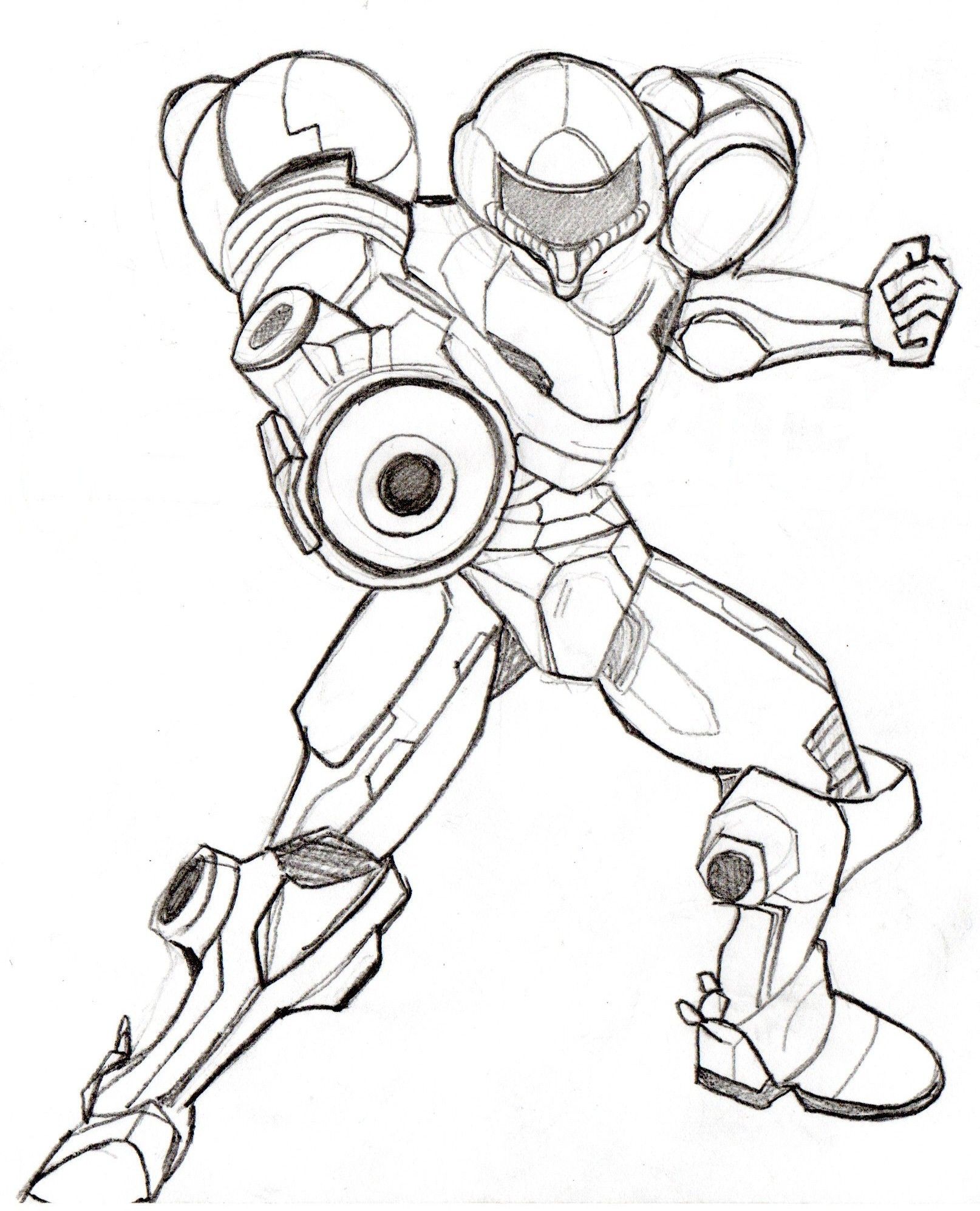 1614x1995 Samus Super Smash Bros Coloring Pages