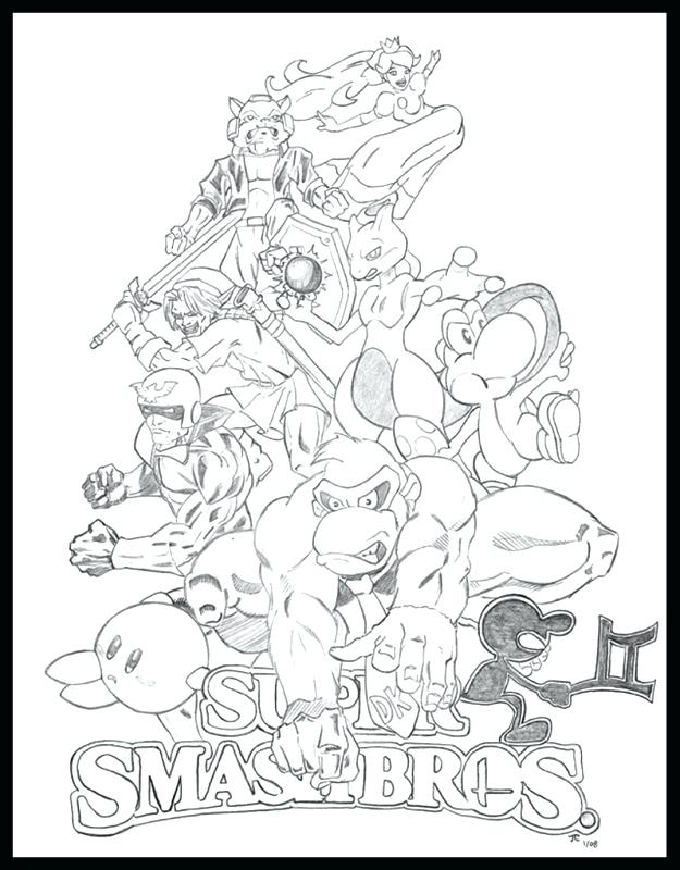 625x800 Super Smash Bros Coloring Pages Super Smash Bros Coloring Pages