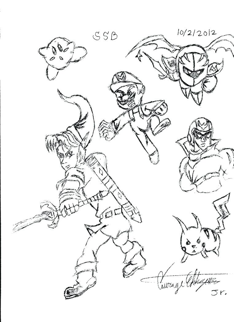 762x1048 Coloring Pages ~ Super Smash Bros Coloring Pages Pics Of Pit