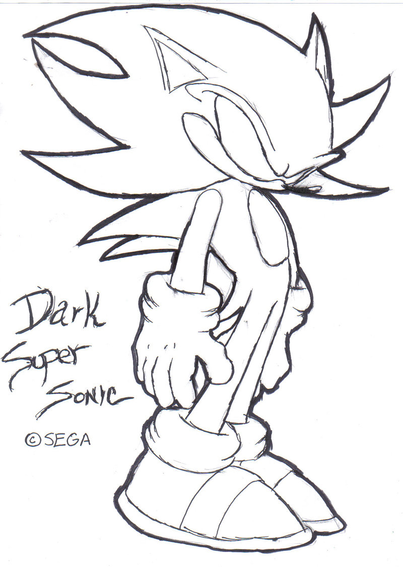 800x1125 Unlock Dark Super Sonic Coloring Pages Quickly Cool T 4699 Unknown