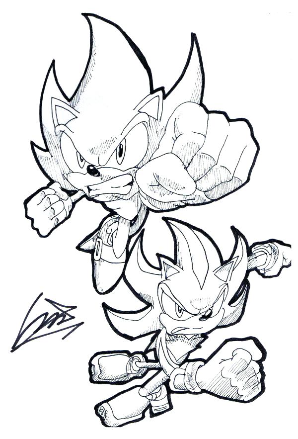 600x883 Shadow Coloring Page Super Sonic Coloring Pages Super Sonic
