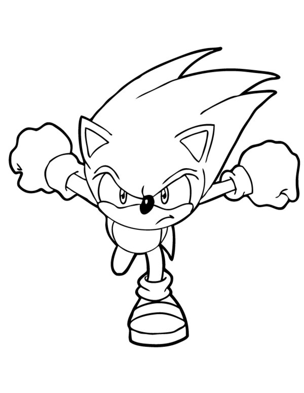 600x776 Sonic Hedgehog Coloring Pages. Simple Images Of Sonic