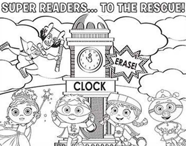 600x469 Super Readers Coloring Pages