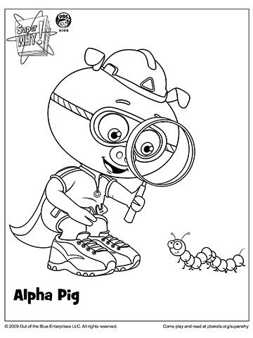 360x480 Super Why Coloring Book Pages From Pbs