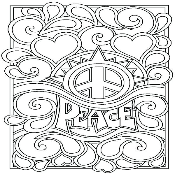 600x597 Super Cool Coloring Pages Super Cool Coloring Pages Peace Sign