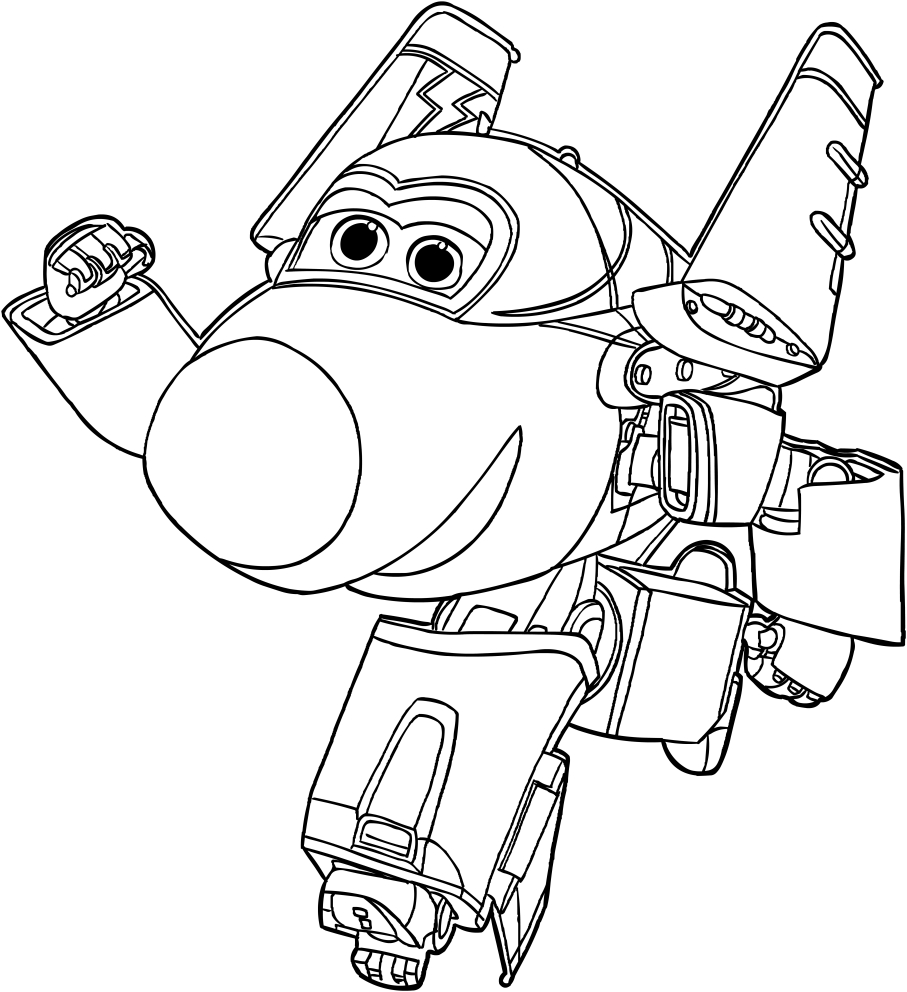 907x992 Free Super Wings Jerome Coloring Page To Print