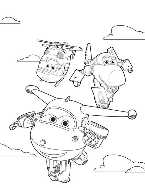 464x600 Super Wings Coloring Pages