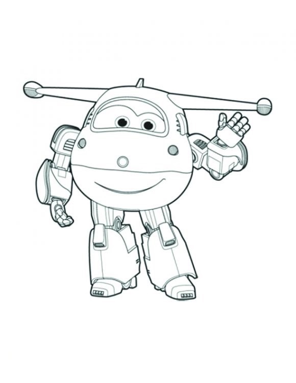 580x750 Super Wings Coloring Jett