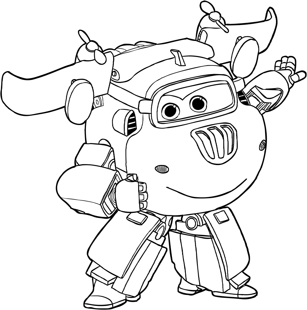 982x992 Donnie Of The Super Wings Coloring Pages