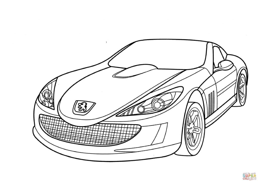 1024x724 Peugeot 907 Car Coloring Page