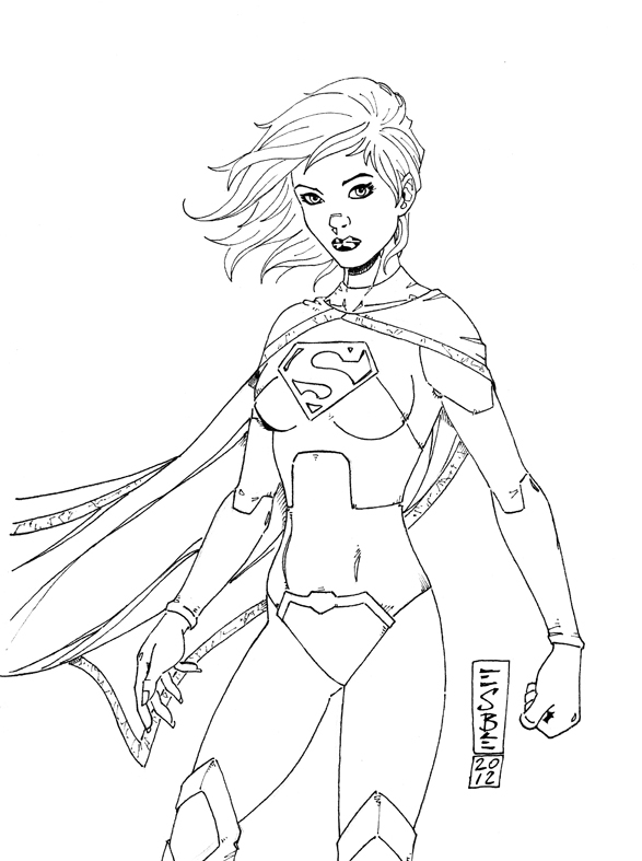 Supergirl Coloring Pages