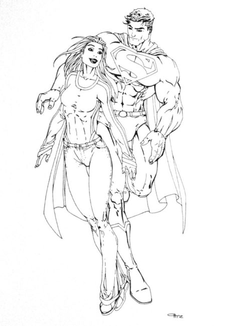 453x650 Superman And Supergirl Coloring Pages Nice Coloring Pages For Kids
