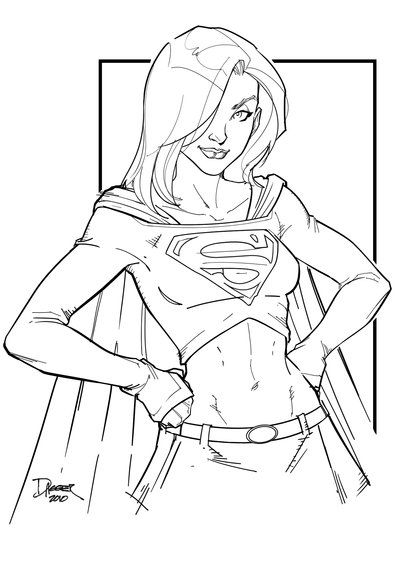 400x582 Superwoman Coloring Pages