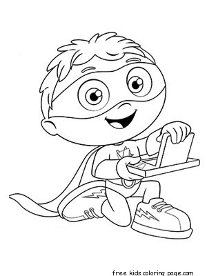 300x400 Printable Cartoon Superhero Coloring Pages For Kids