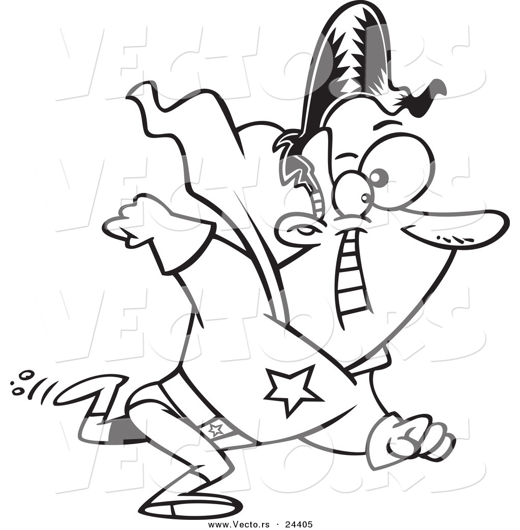 1024x1044 Vector Of A Cartoon Running Super Hero