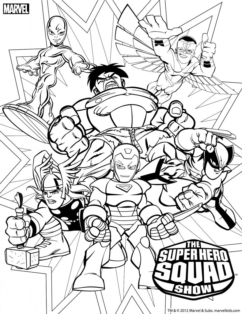 Superhero Christmas Coloring Pages