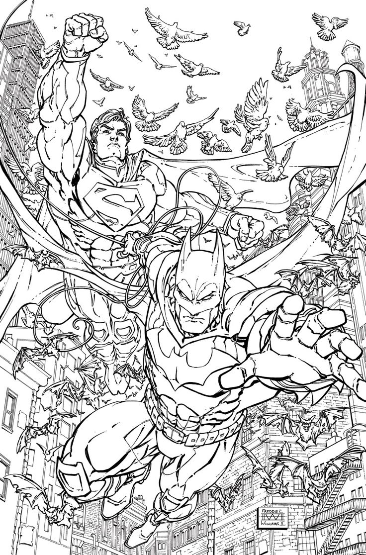 Superhero Coloring Pages For Adults