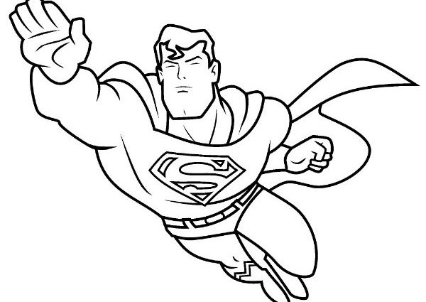 600x425 Superhero Coloring Page Intended For Super Hero Inspirations 17