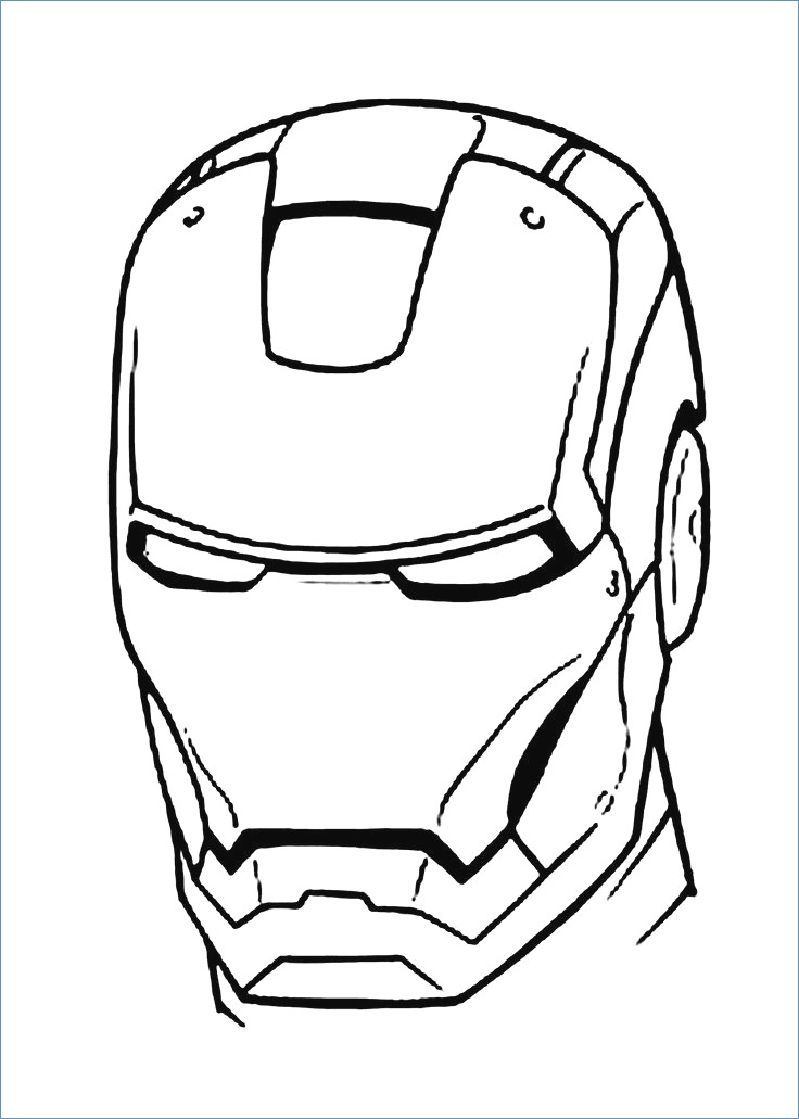 736x1031 Iron Man 3 Mask Superheroes Coloring Pages
