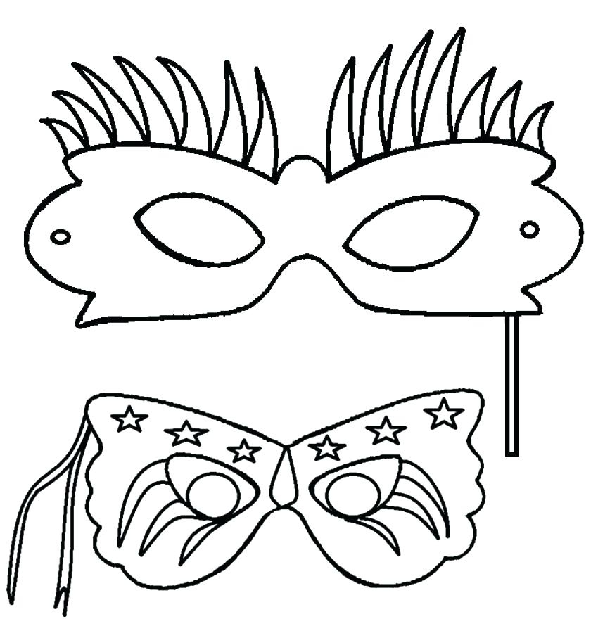850x907 Mask Coloring Page Vector Illustration Mask Holiday Carnival Stock