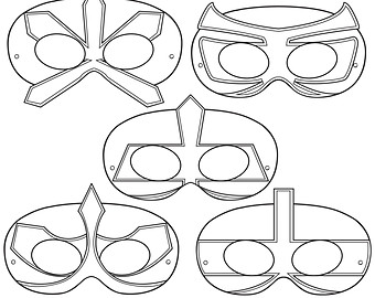 340x270 Superhero Printable Coloring Masks Superhero Mask Hero Mask