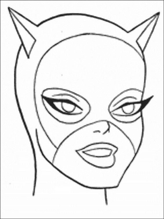 566x754 Catwoman Mask Coloring Page 4 Kids Coloring Pages