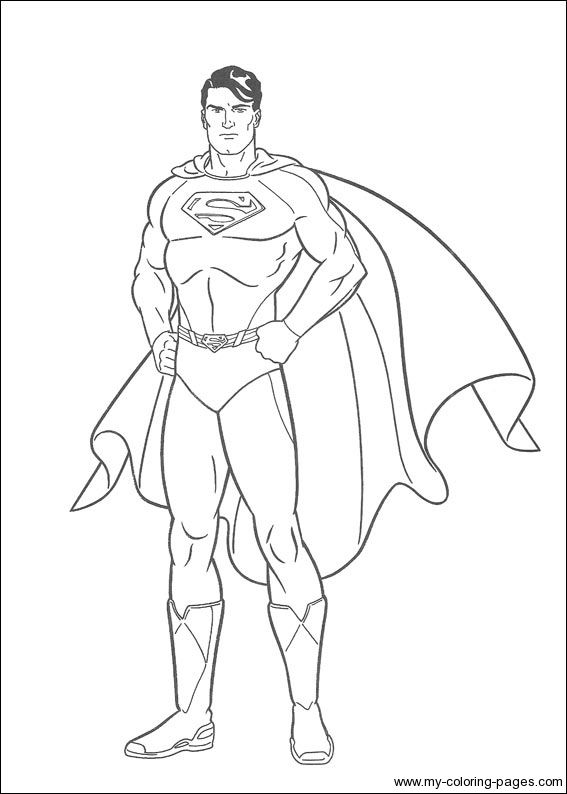 567x794 Superman Printable Coloring Pages