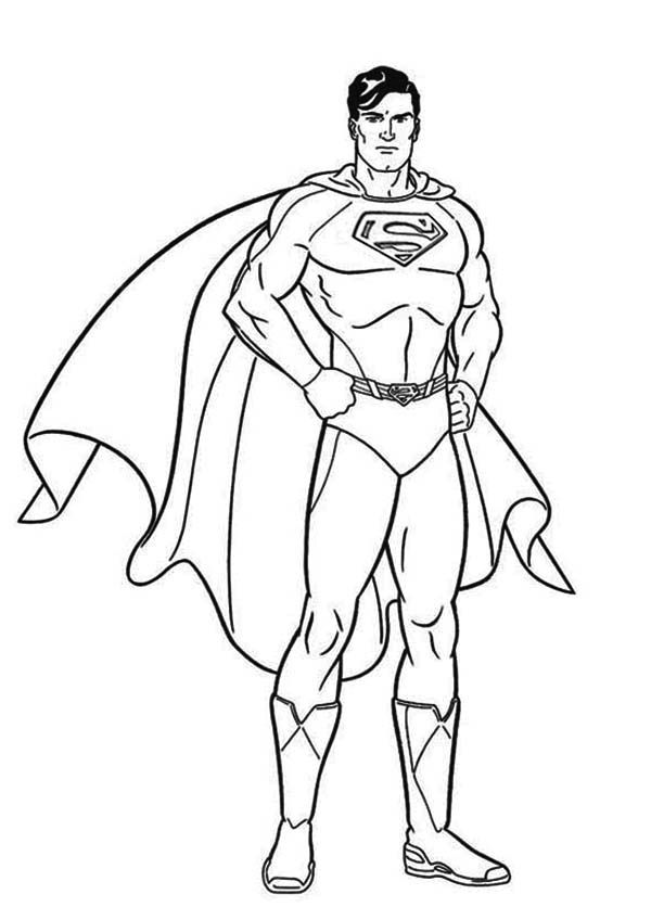 600x848 Color Pages Of Superman Superman, Superman Picture Coloring
