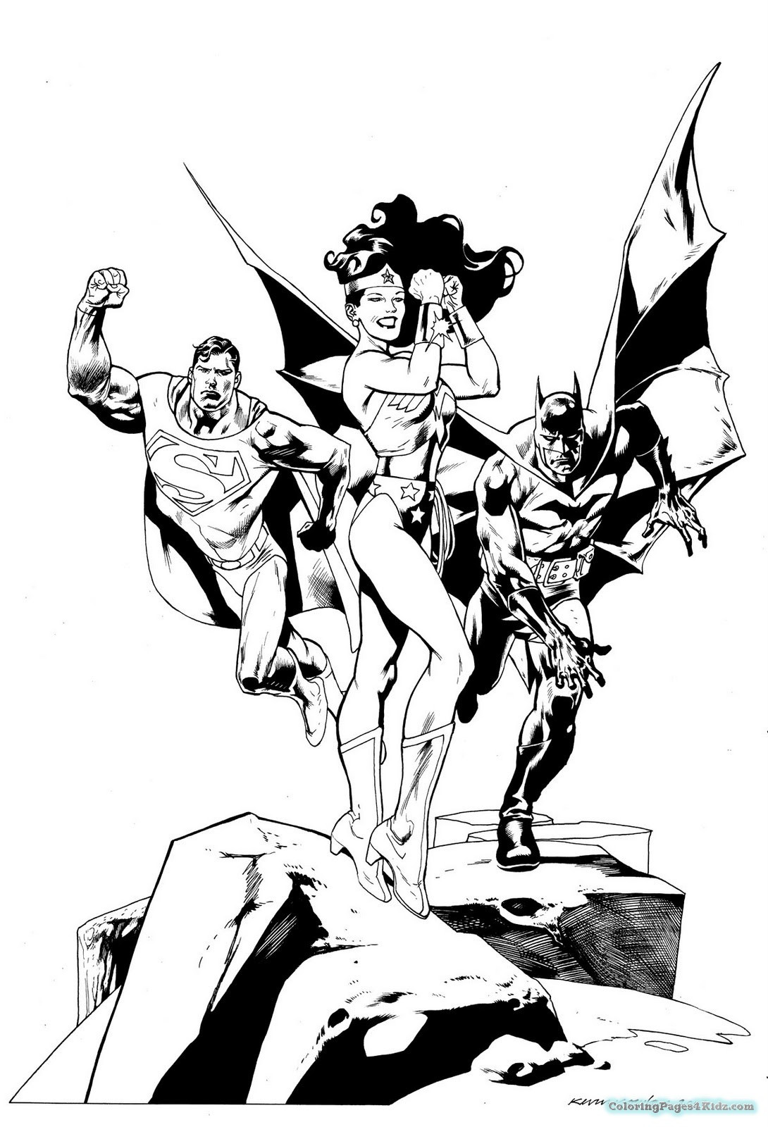 1090x1600 The Powerful Man Batman Coloring Pages For Kids Printable Online