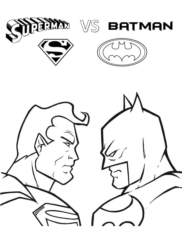 720x960 Printable Superman Vs Batman Coloring Pages For Kids Free