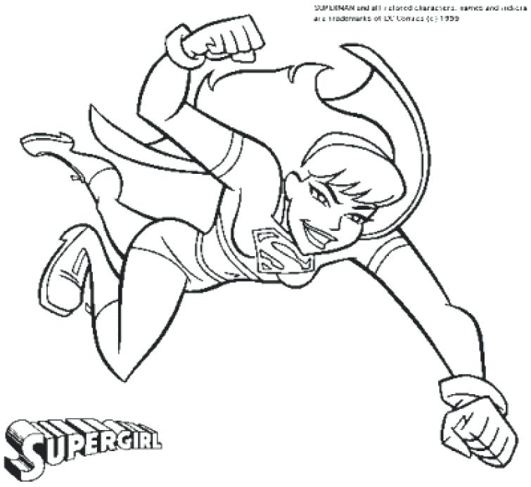 755x692 Supergirl Coloring Pages Superwoman Coloring Pages For Kids