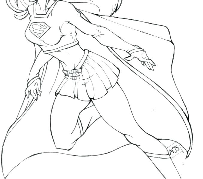 678x600 Supergirl Coloring Pages Beautiful Dc Superheroes Coloring Sheet