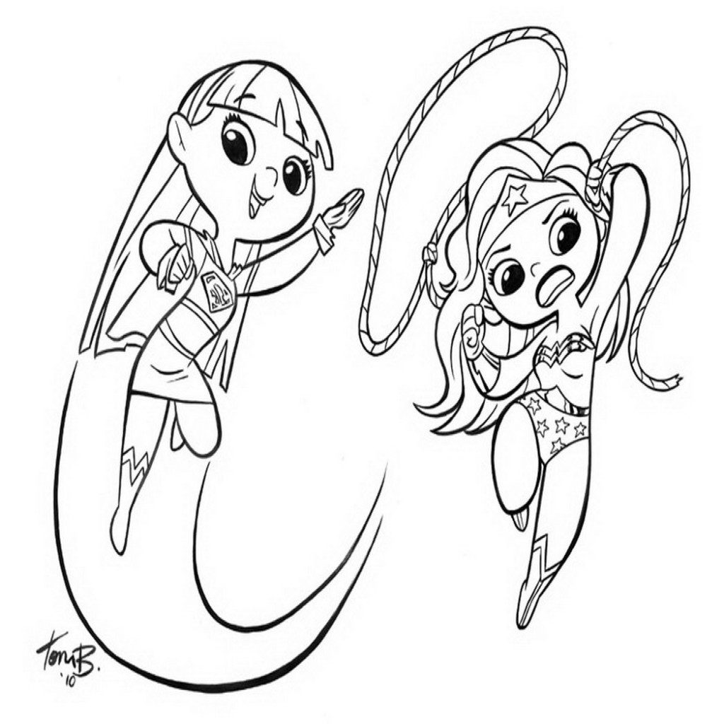 1024x1024 Supergirl Coloring Pages Dc Superhero Girls By Free Superwoman Now