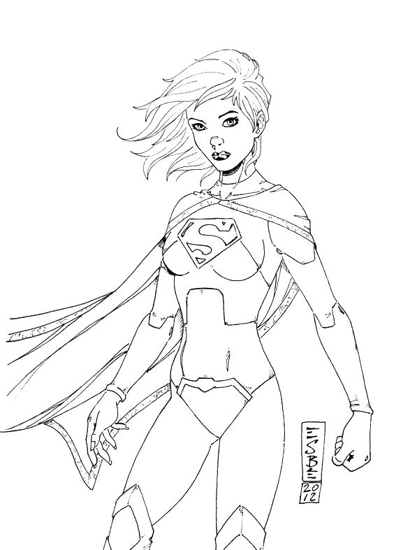 587x787 Supergirl Coloring Pages Pages Superwoman Coloring Pages Printable