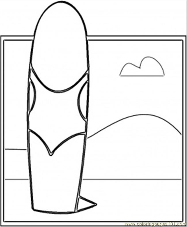 650x789 Surfboard Coloring Page