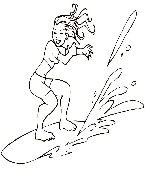 600x759 Girl Surfing Batch Coloring