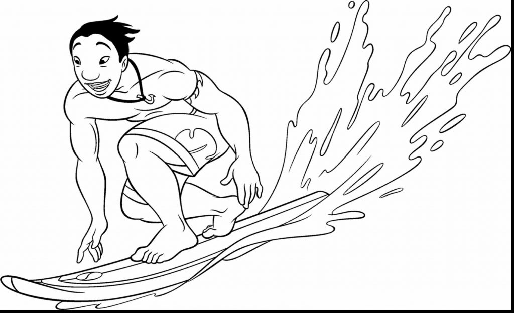 1024x624 New Surfing Coloring Pages 18