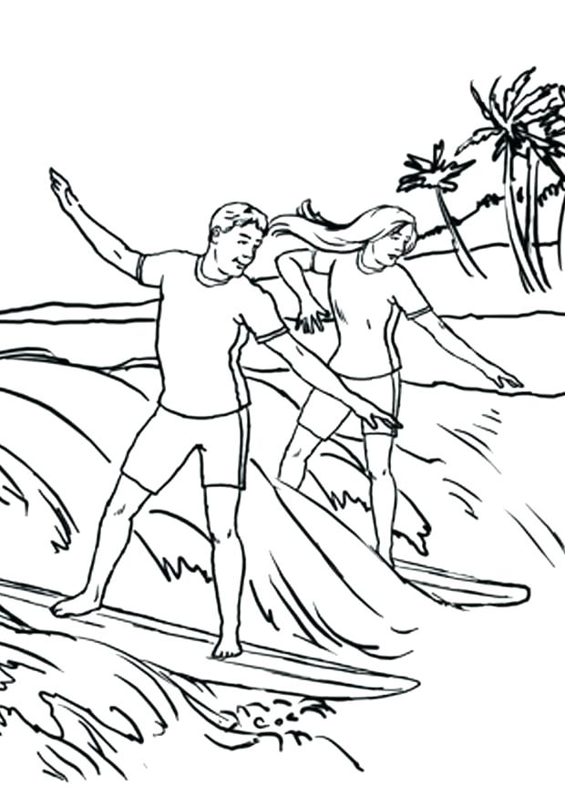 620x875 Surfing Coloring Pages Surfing Santa Claus Coloring Page Godmat.site