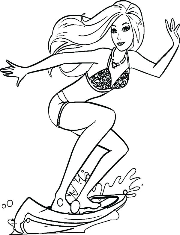 600x785 Surfing Coloring Pages