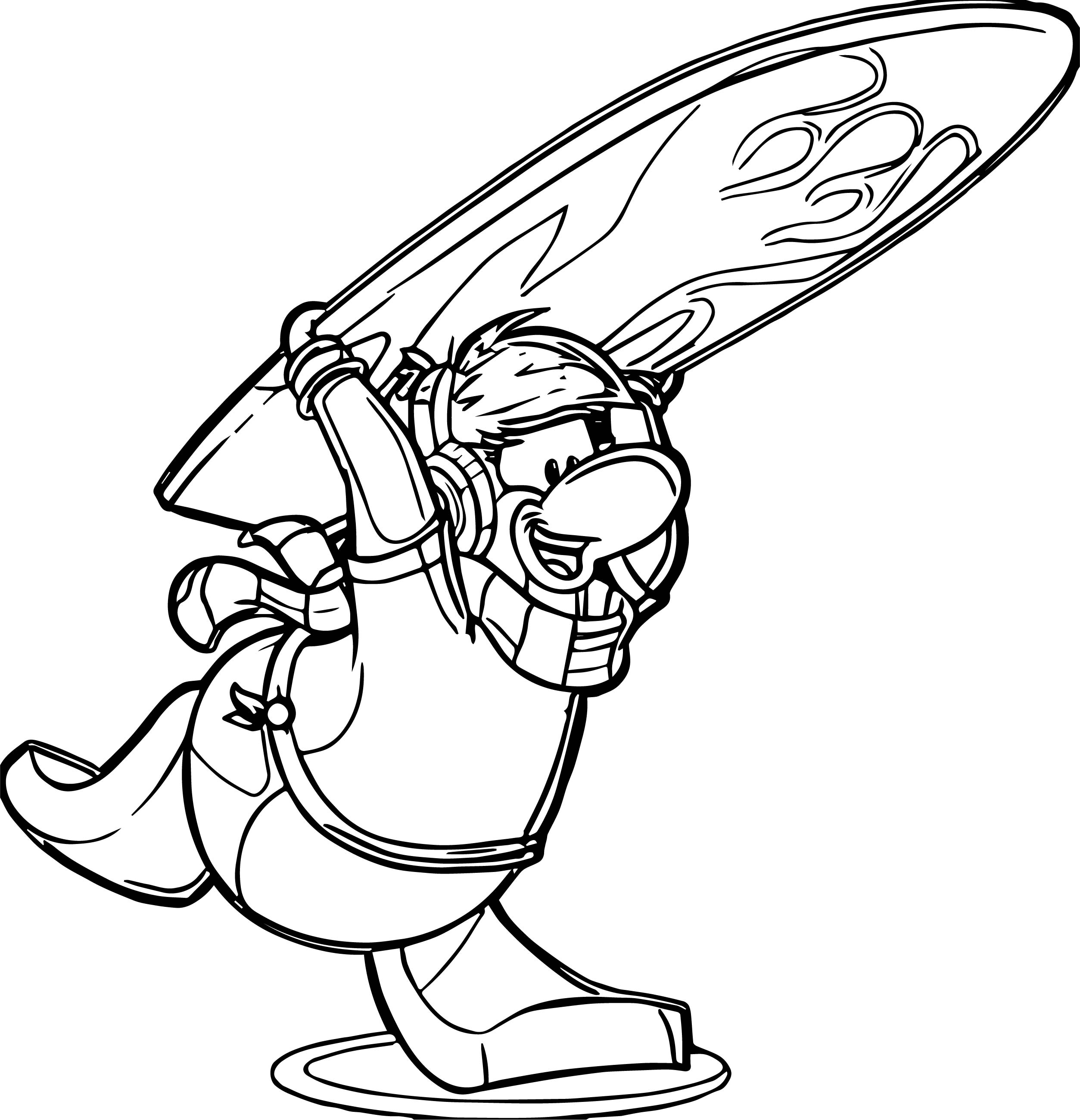 2507x2601 Club Penguin Surfing Coloring Page Wecoloringpage
