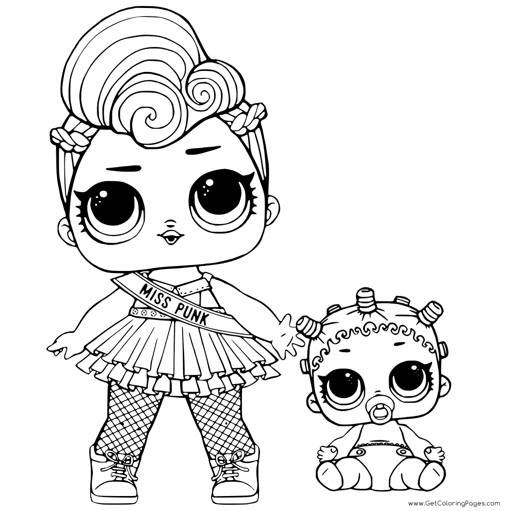 1024x1024 Lol Surprise And Lil Sisters Colouring Pages