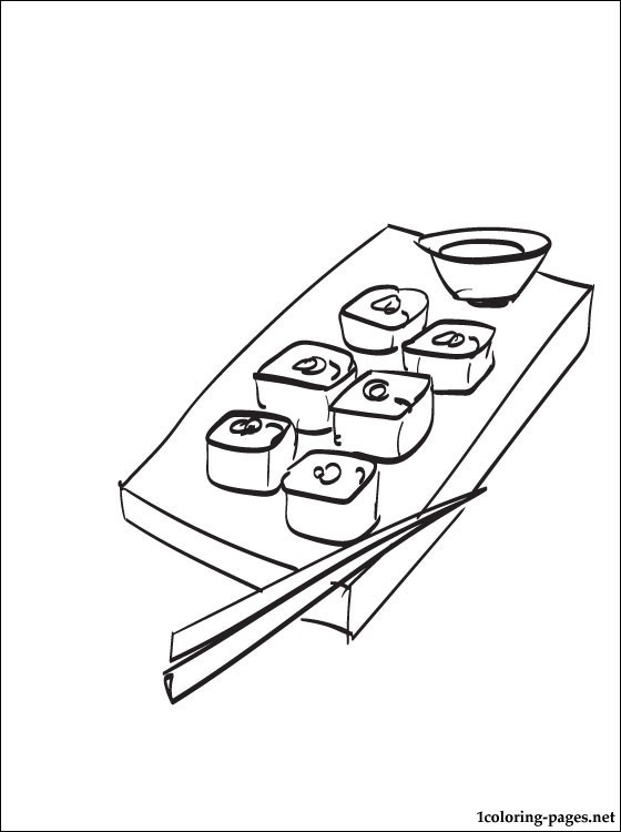 560x750 Sushi Coloring Page Coloring Pages
